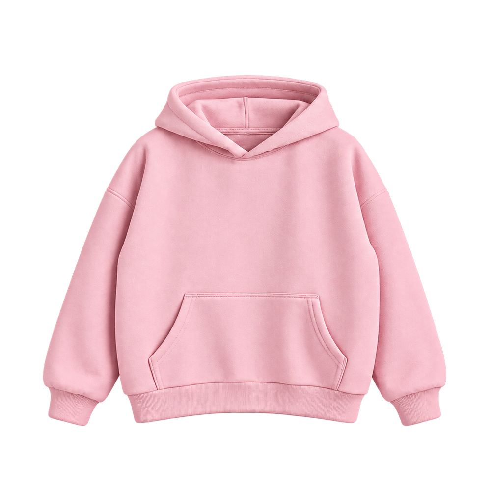 Bluza dziecięca z kapturem - Pudrowy róż (PK)